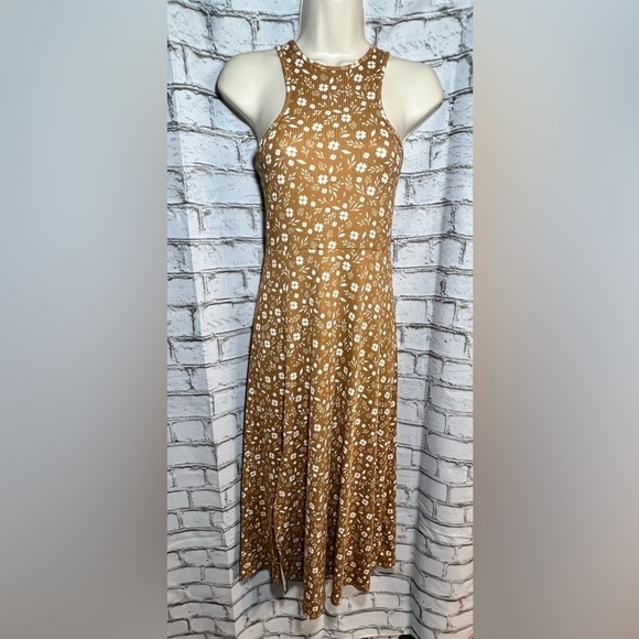 Jessica Simpson Racerback Floral Dress Brown Size Medium - Picture 1 of 6